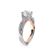 Verragio Couture-0421R Round Solitaire 0.25ctw Side-Diamond Engagement Ring (Also Available in Princess cut, Oval Cut)