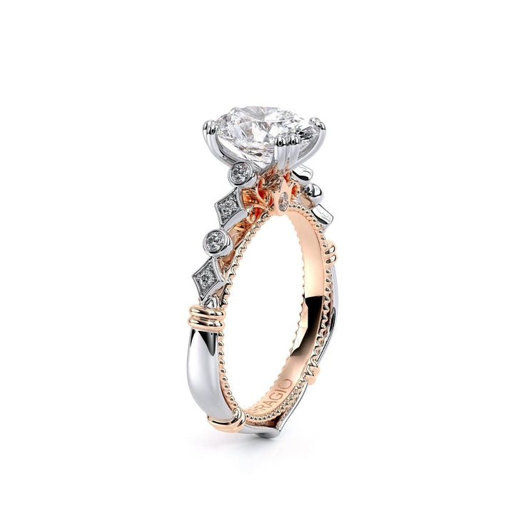Verragio PARISIAN-154 Vintage Diamond Engagement Ring 0.10TW ( Round, Princess or Oval Cut)