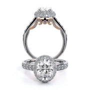 Verragio INSIGNIA 7101 Double Pave Halo Diamond Engagement Ring  0.90TW