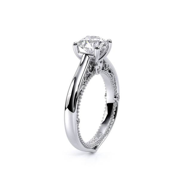Verragio Venetian-5047 Solitaire 0.06ctw Kissing Diamond Engagement Ring ( Round, Princess, Oval or Pear)