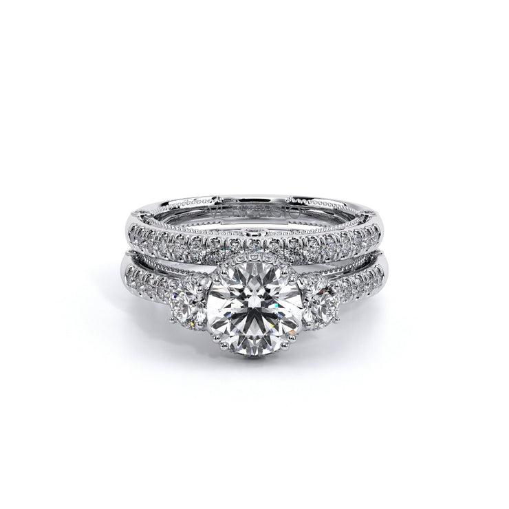 Verragio VENETIAN-5082 Three Stone Diamond Engagement Ring 0.60TW (Available in Round and Oval Cut)