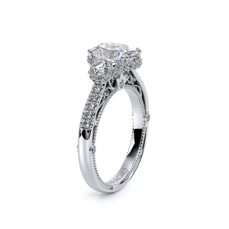 Verragio VENETIAN-5082 Three Stone Diamond Engagement Ring 0.60TW (Available in Round and Oval Cut)