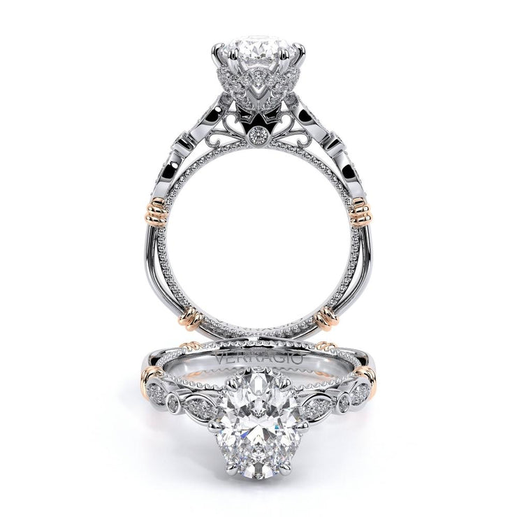 Verragio PARISIAN-151 Princess Halo Diamond Engagement Ring  0.25TW (Round, Oval)