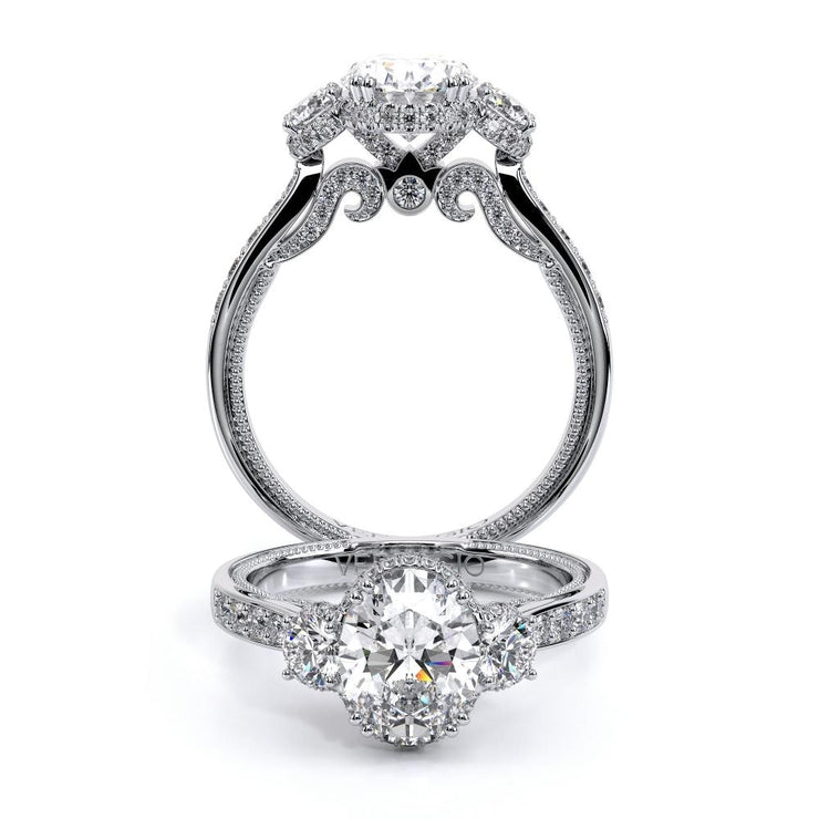 Verragio INSIGNIA 7103 Three Stone Diamond Engagement Ring 0.70TW (Available in Round & Oval Cut)