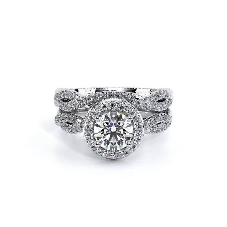 Verragio Renaissance 918 Halo Round Cut Diamond Engagement Ring 0.40TW (Also Available in Princess, Oval Cut)