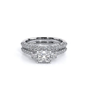 Verragio Renaissance-956-1.5 0.40ctw 3-Stone Side-Stone Engagement Ring ( Round or Princess Cut)
