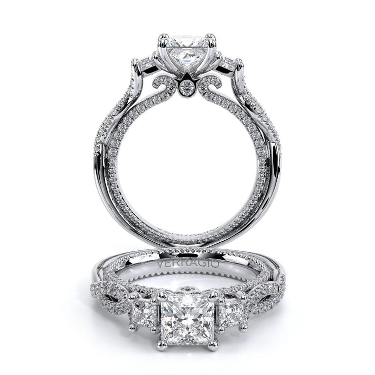 Verragio COUTURE 0450 Three Stone Diamond Engagement Ring 0.65TW (Available in Round, Princess & Oval Cut)