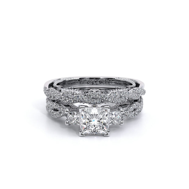 Verragio-Insignia 0.60ctw 3-stone Princess cut Fancy Twist band Engagement Ring