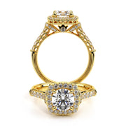 Verragio Renaissance 908CU7 0.55ctw Cushion Halo Side-Diamond Engagement Ring