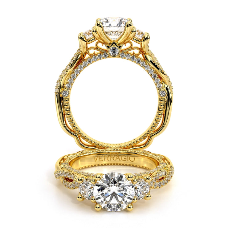 Verragio VENETIAN 5069 Three Stone Diamond Engagement Ring 0.60TW (Available in Round & Princess Cut)