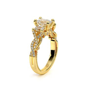 Verragio-Insignia 3-stone Emerald Cut 0.80ctw Side Diamond Engagement Ring