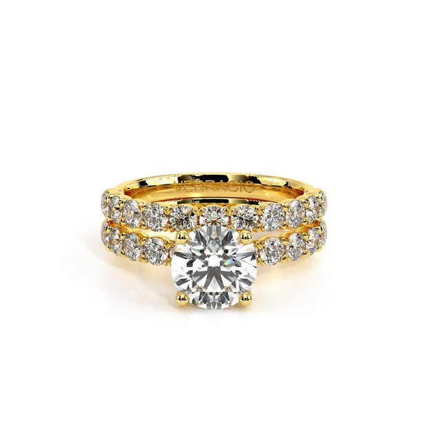 Verragio Renaissance-950-2.7 0.80 ctw Round Solitaire Side-Diamond Engagement Ring (Available in Round, Oval & Pear Cut)