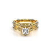 Verragio PARISIAN-141 Vintage Feel-Modern Twist Diamond Engagement Ring 0.25TW (Round, Princess ,Oval )