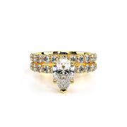 Verragio Renaissance-950-2.7 0.80 ctw Round Solitaire Side-Diamond Engagement Ring (Oval or Pear Cut)