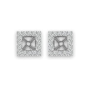 14K White Gold 1/6 Ctw Stud Earrings