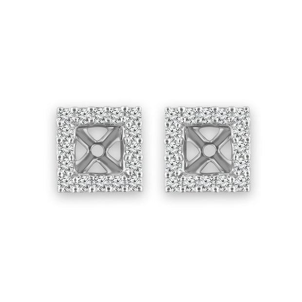 14K White Gold 1/6 Ctw Stud Earrings