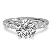 Ritani 1RZ1320 14K White Gold 0.45ctw Round Diamond Engagement Ring | Fame Diamonds