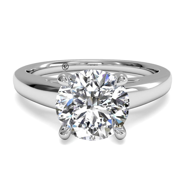 Ritani 1RZ7234 14K White Gold 0.04ctw Solitaire Diamond Engagement Ring | Fame Diamonds