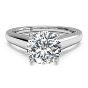 Ritani 1RZ1178 14K White Gold Solitaire Diamond Engagement  Ring | Fame Diamonds