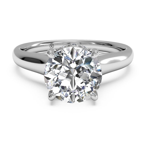 Ritani 1RZ2465 14 K White Gold 0.04ctw Solitaire Diamond Wedding Engagement Ring | Fame Diamonds