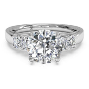 Ritani 1RZ2716 14K White Gold 0.25ctw Round Multi Diamond Engagement Ring  | Fame Diamonds