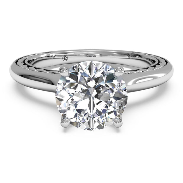 Ritani 1RZ2828 14K White Gold Solitaire Diamond Engagement Ring | Fame Diamonds