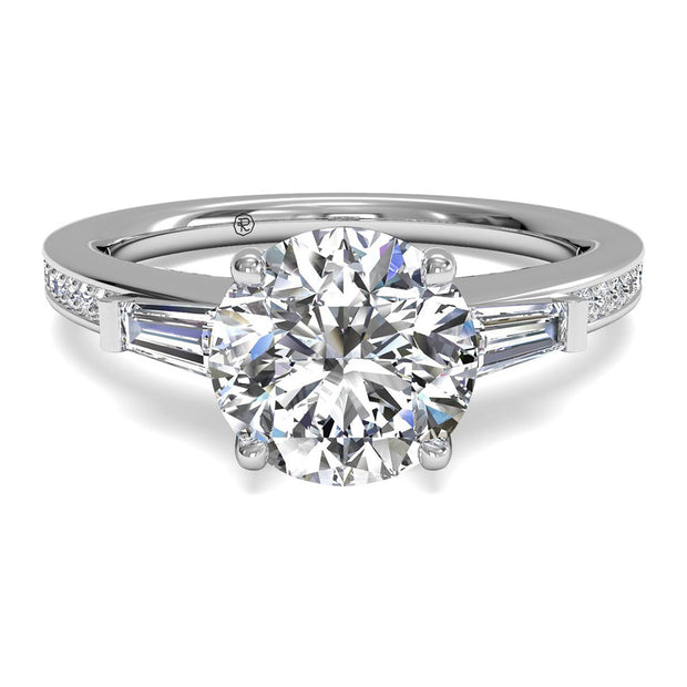 Ritani 1RZ3051 14K White Gold 0.39ctw Round Solitare Diamond Engagement Ring | Fame Diamonds