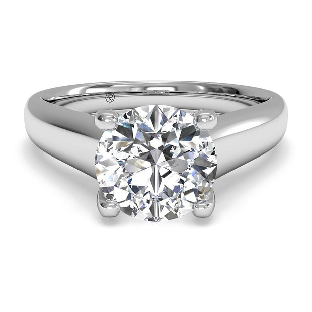 Ritani 1RZ3245 14K White Gold 0.12ctw Solitaire Diamond Engagement Ring | Fame Diamonds
