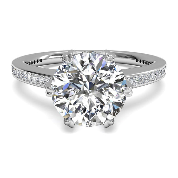 Ritani 1RZ3268 14K White Gold 0.54ctw Solitare Diamond Engagement Ring | Fame Diamonds