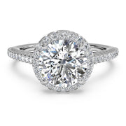 Ritani 1RZ3702 14K White Gold 0.21ctw Halo Diamond Engagement Ring | Fame Diamonds