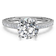 Ritani 1RZ4170 14K White Gold 0.11ctw Solitare Diamond Engagement Ring | Fame Diamonds