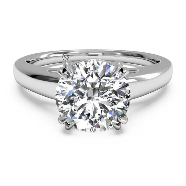 Ritani 1RZ7232 14K White Gold Solitaire Diamond Engagement Ring | Fame Diamonds