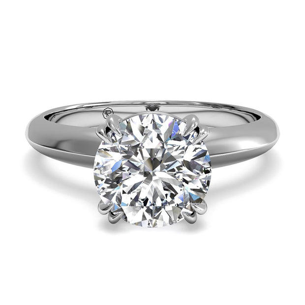 Ritani 1RZ7262 14K White Gold Round Classic Solitaire Diamond Engagement Ring | Fame Diamonds