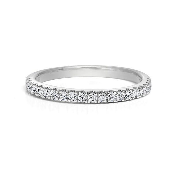 CR-R133760-WB- 14K White Gold half eternity 0.21 Ctw Canadian Diamond ...