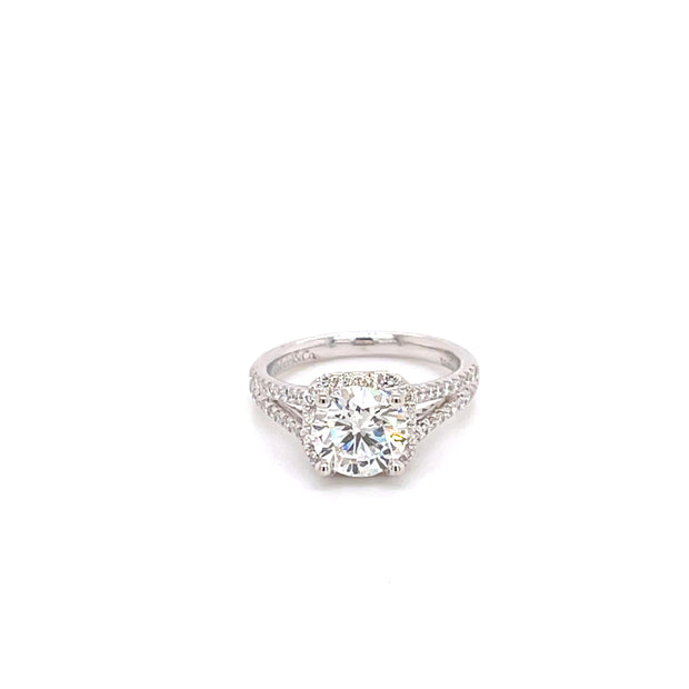 2.00ct GIA Certified Cushion Halo Custom-Made Engagement Ring