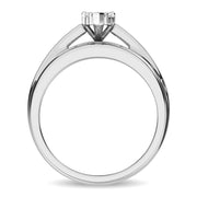10K White Gold 1/2 Ct.Tw. Diamond Engagement Invisible Ring