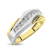 10K White Gold 1/4 Ct. Tw. 7 Stone Diamond Men's Ring