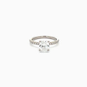 Modern 1.5 ct IGI Certified Oval Lab Diamond Side Diamond Engagement Ring
