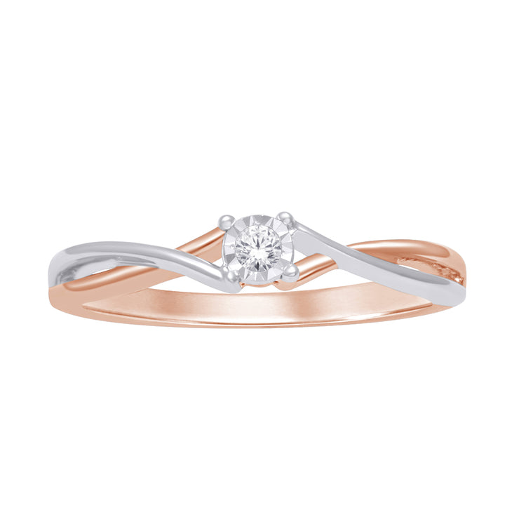 10K Two Tone Gold 1/20 Ct.Tw. Diamond Promise Ring