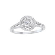 10 K White Gold  0.25ctw  Fancy Diamond Ring