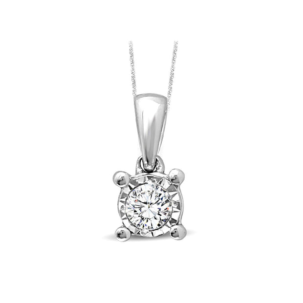 10K White Gold diamonds pendant