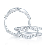 Swirly 0.50ctw Ring Enhancer In 14K White Gold