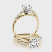 14K White Gold 0.60 Ct. Tw. 4-Prong Solitaire Round Brilliant Cut Diamond Engagement Ring( 0.60 CTW)