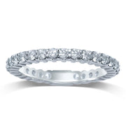 14K White Gold 1.00ctw Diamond Eternity Prong Set Band