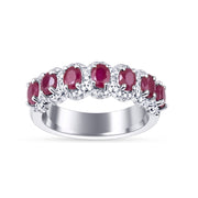 14K 0.48 CT Diamond & RUBY BAND