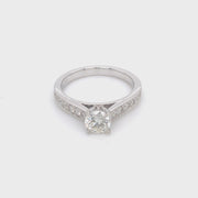 4-Prong Channel-Set Side-Stone Diamond Engagement Setting