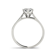 Round Brilliant Cut Diamond Reverse Tapered Shank Diamond Engagement Ring(  0.6 CTW)