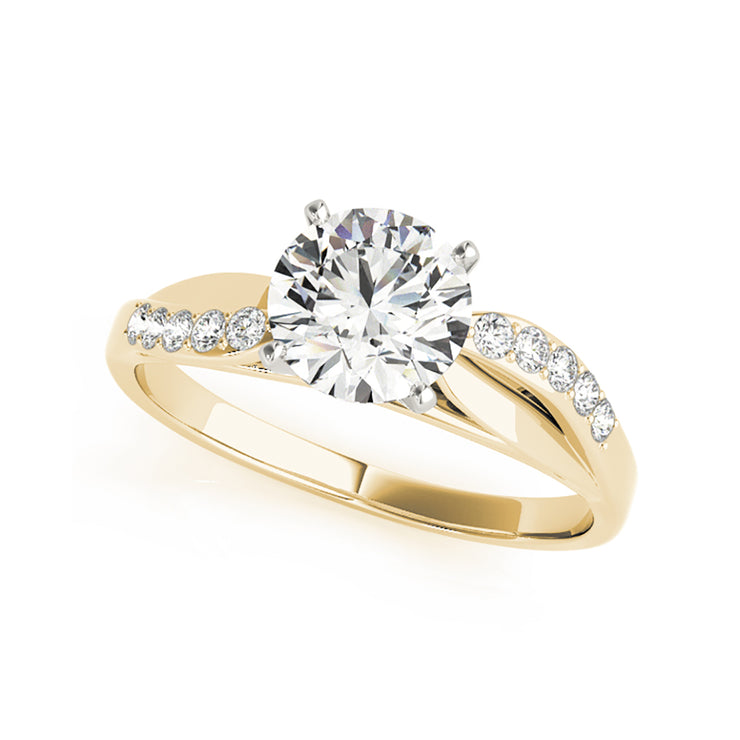 14K White Gold 0.60 Ct. Tw. 4-Prong Solitaire Round Brilliant Cut Diamond Engagement Ring( 0.60 CTW)