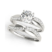 14K White Gold 0.60 Ct. Tw. 4-Prong Solitaire Round Brilliant Cut Diamond Engagement Ring( 0.60 CTW)