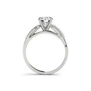 14K White Gold 0.60 Ct. Tw. 4-Prong Solitaire Round Brilliant Cut Diamond Engagement Ring( 0.60 CTW)